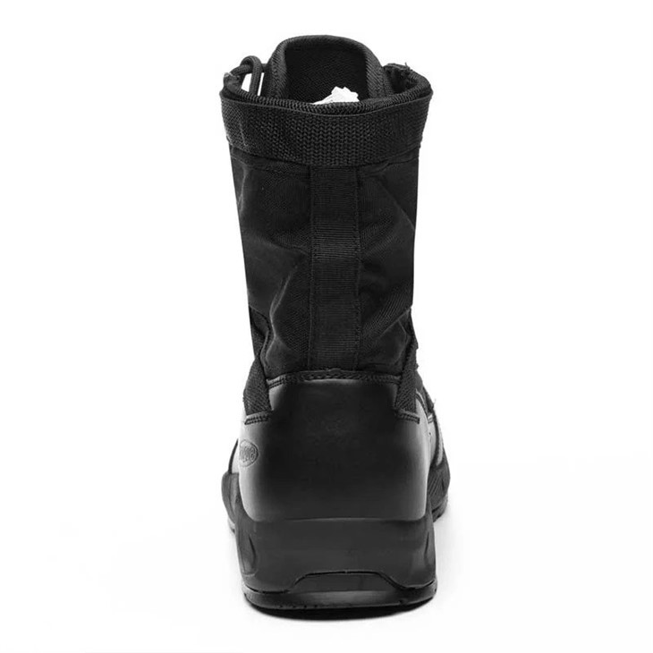 Black Leather Military Boots Mens factory