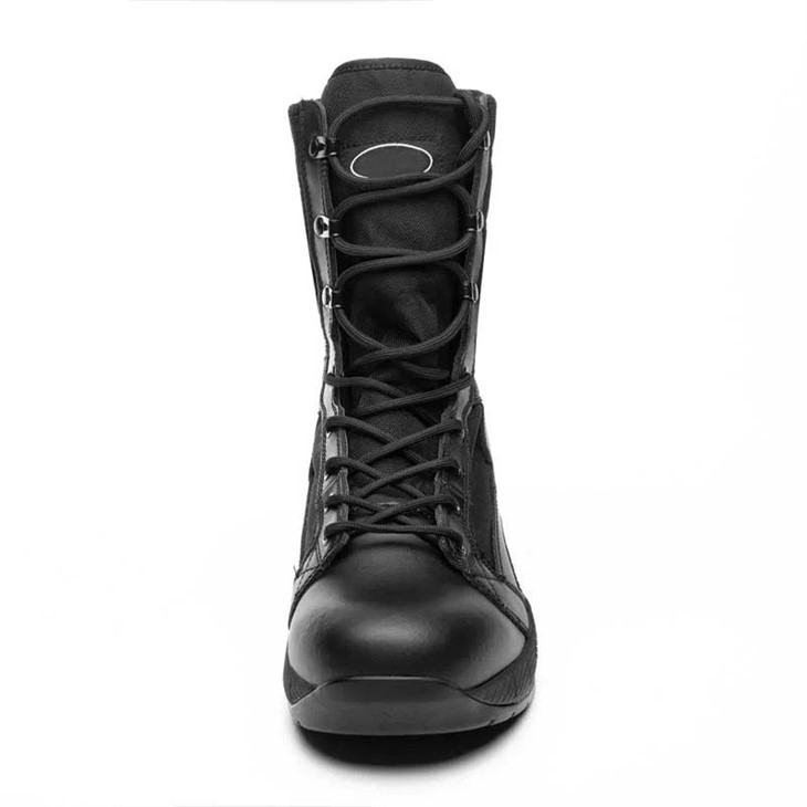 Black Leather Military Boots Mens suppliers